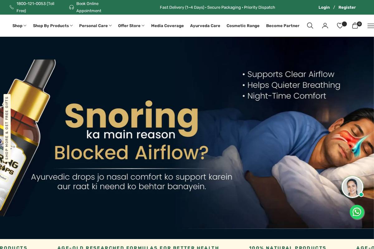 Vedobi ( Bestone Healthcare Products Private Limited ) homepage screenshot