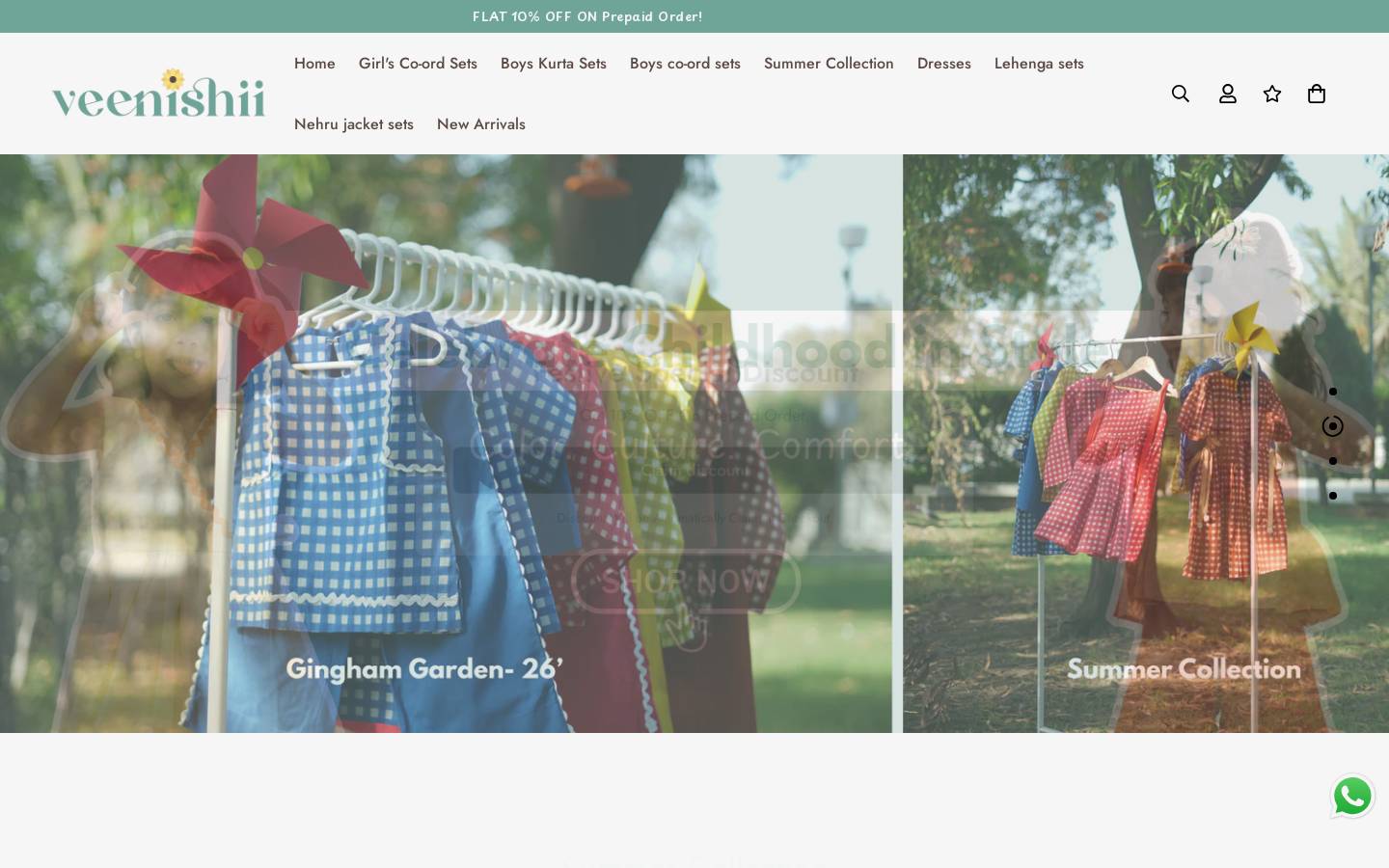 veenishii.com homepage screenshot