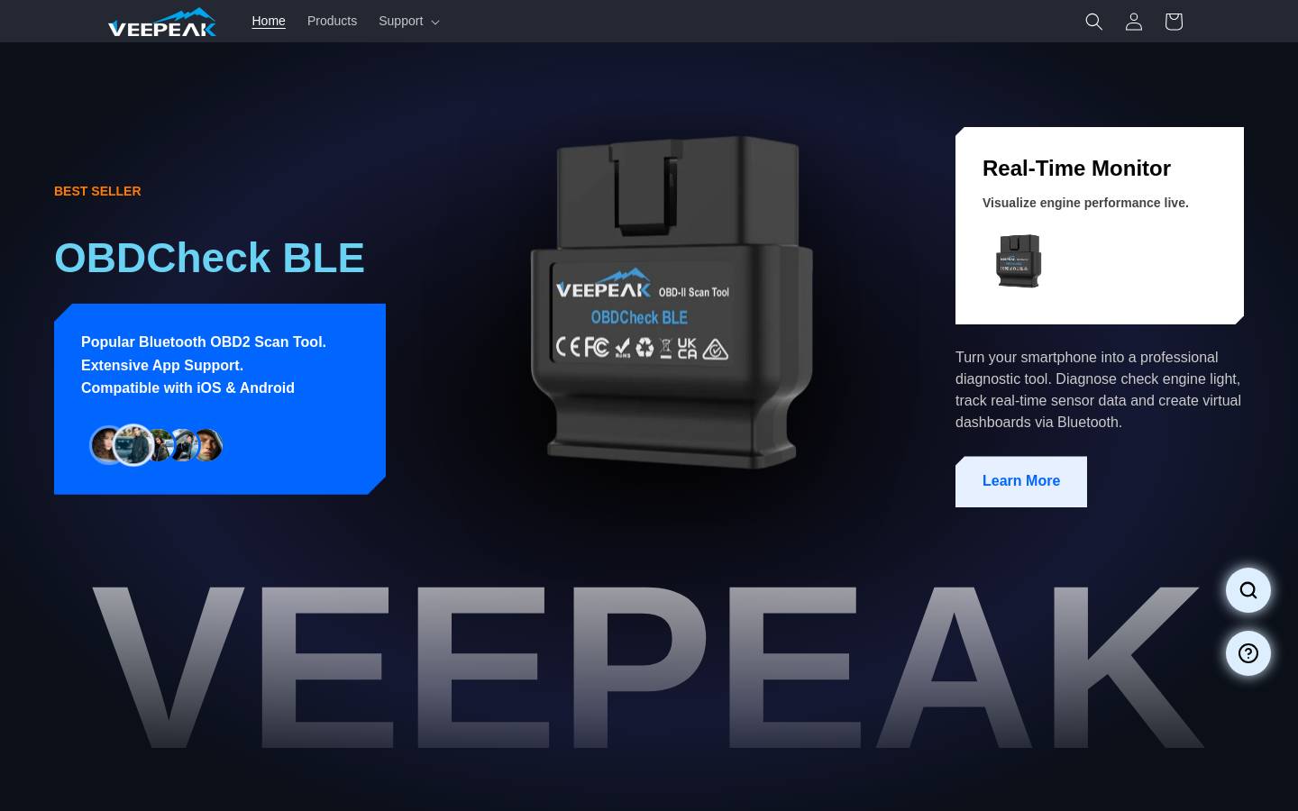 veepeak.com homepage screenshot