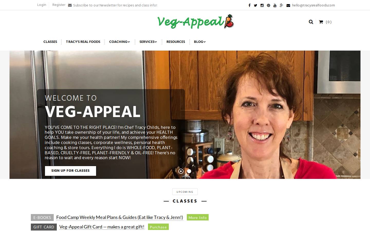 veg-appeal.com homepage screenshot