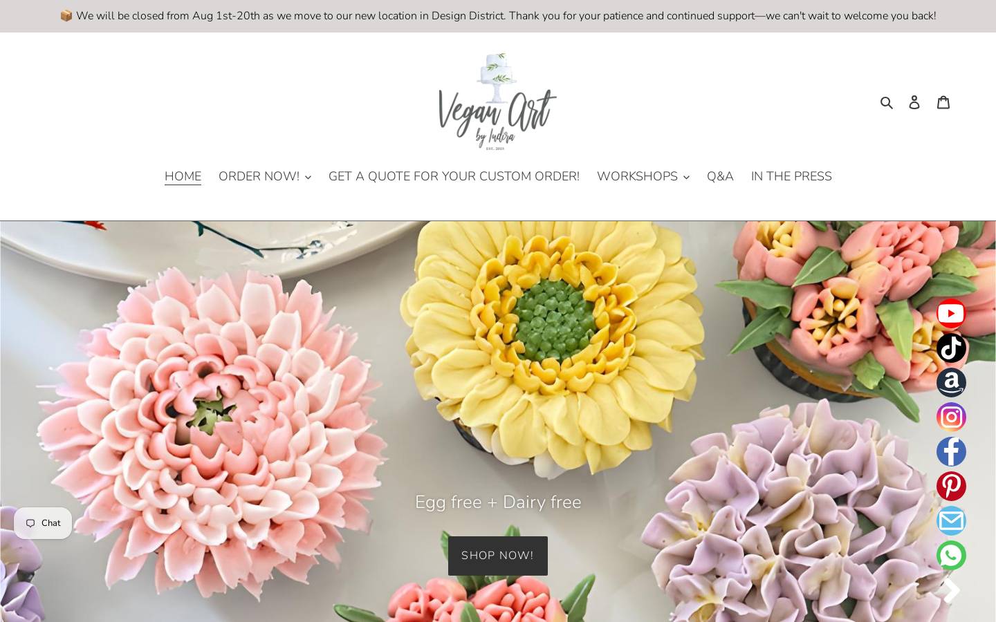 veganartbyindira.com homepage screenshot