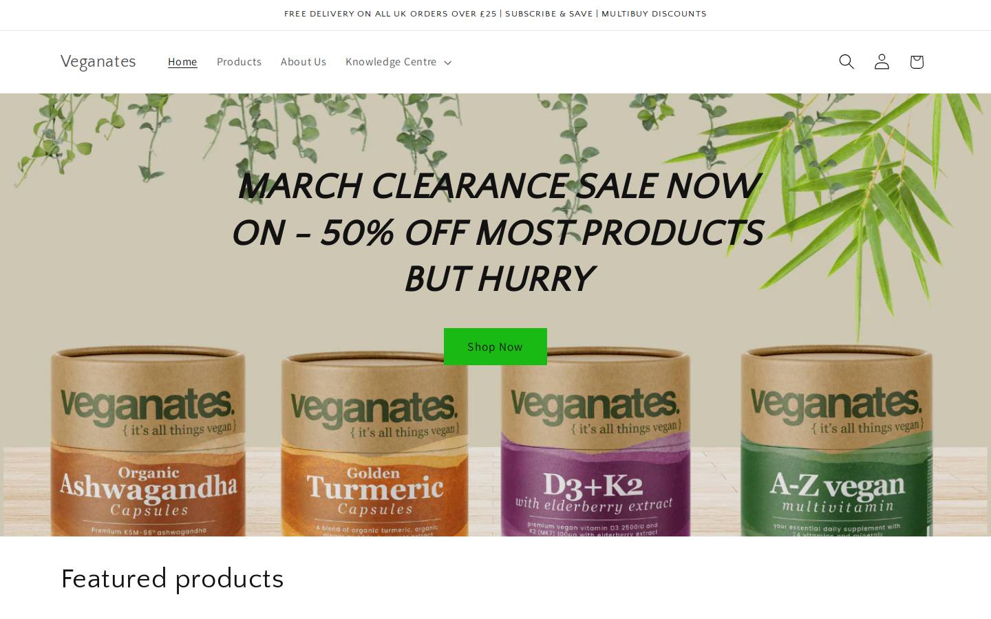 veganates.com homepage screenshot