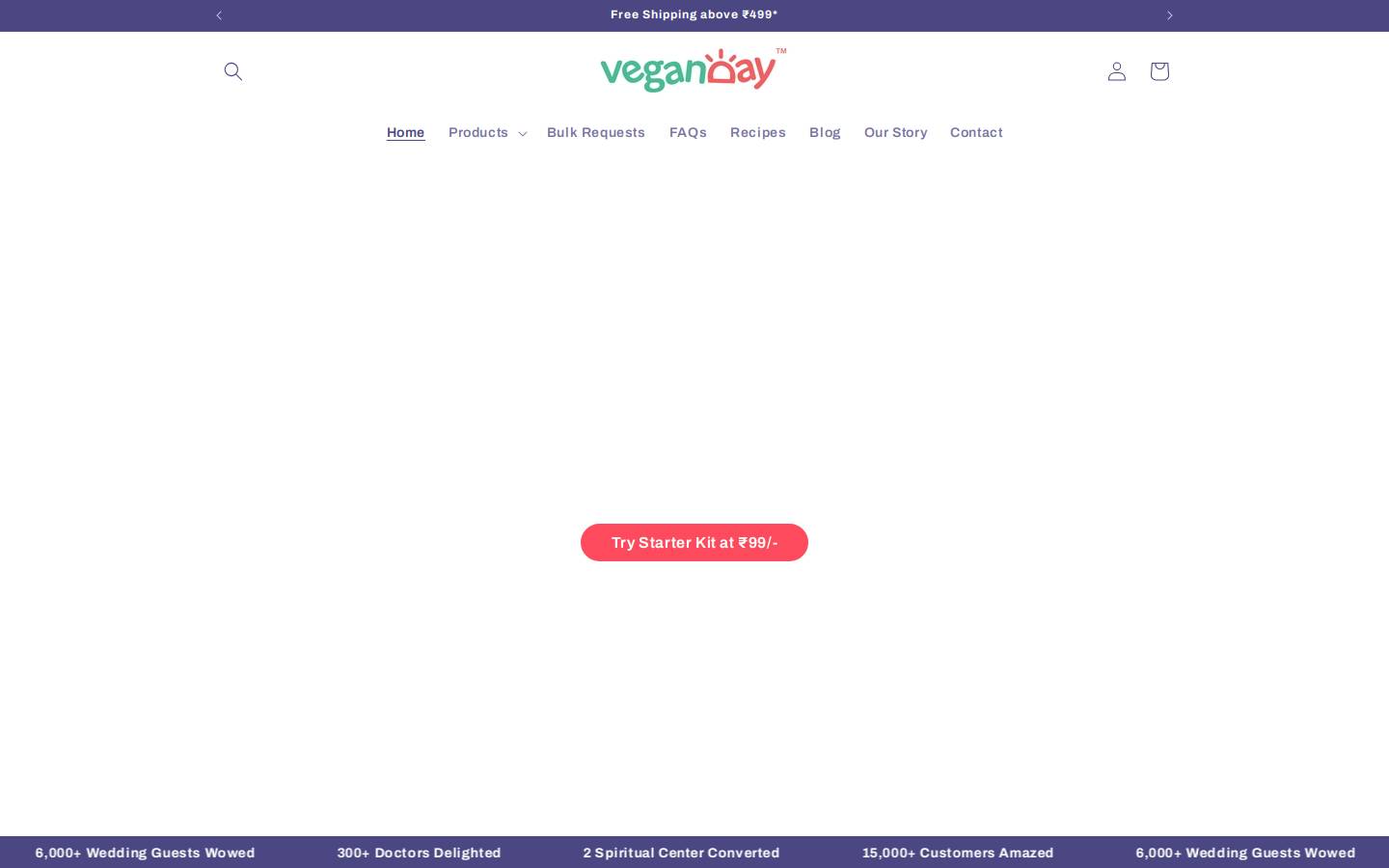veganday.in homepage screenshot