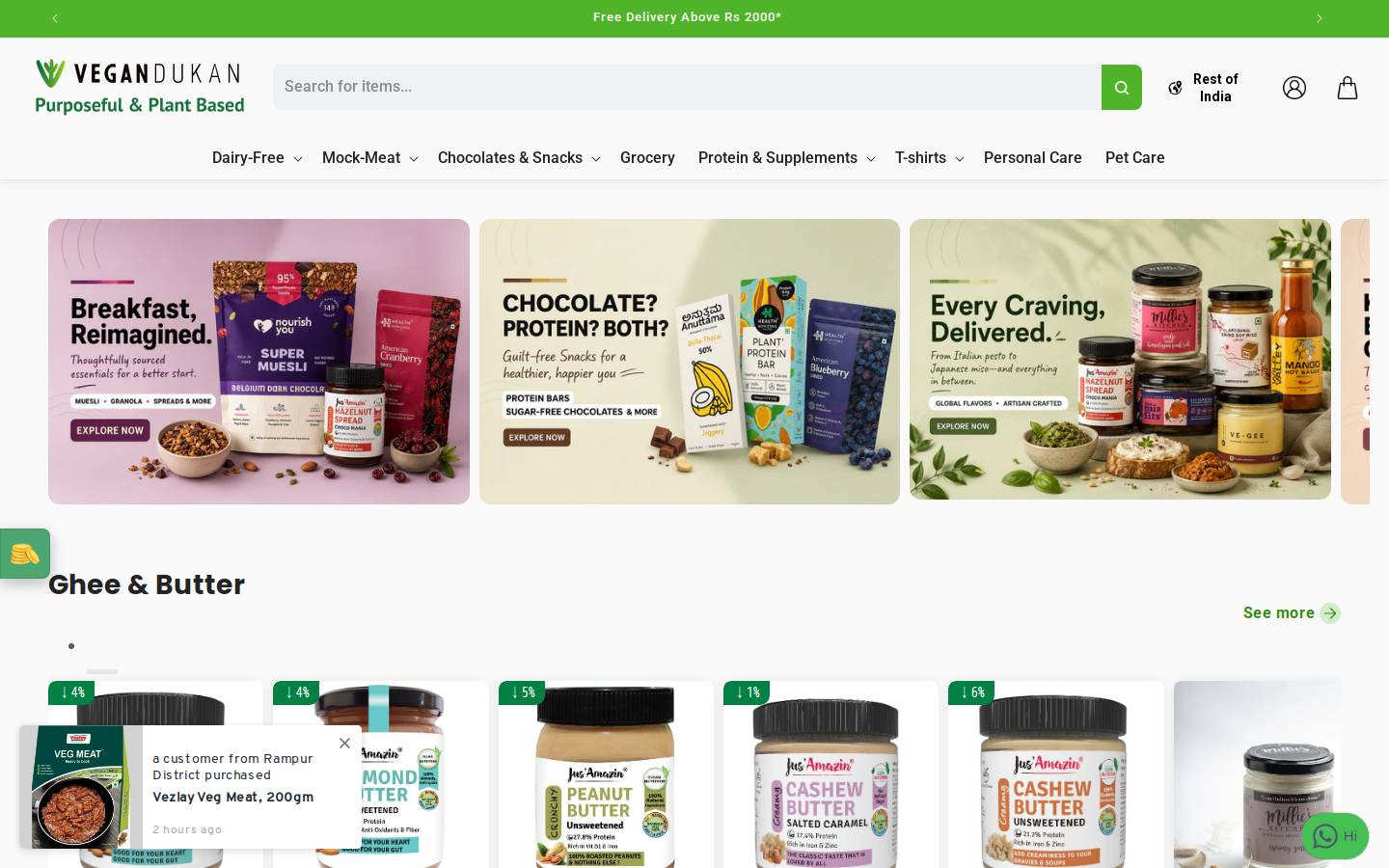vegandukan.com homepage screenshot
