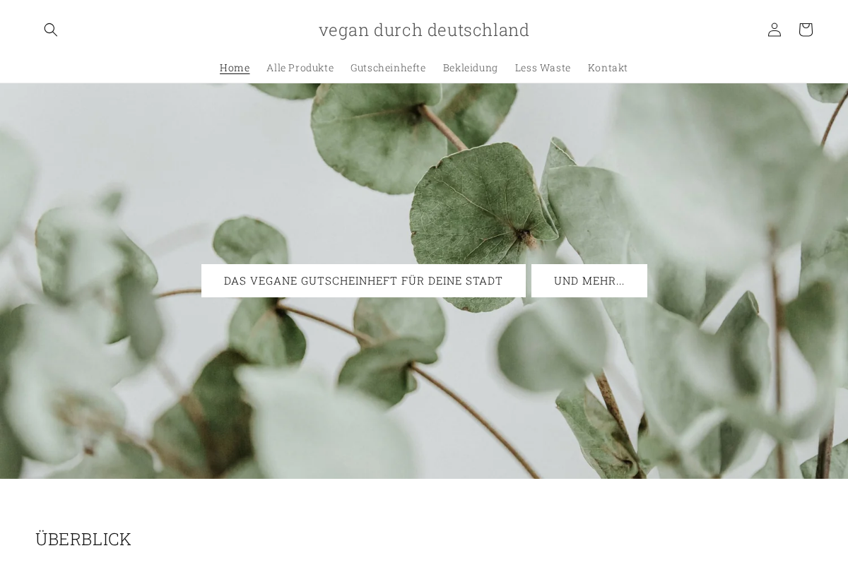 vegan durch deutschland homepage screenshot