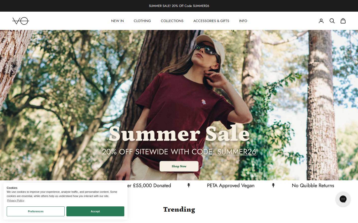 VO homepage screenshot