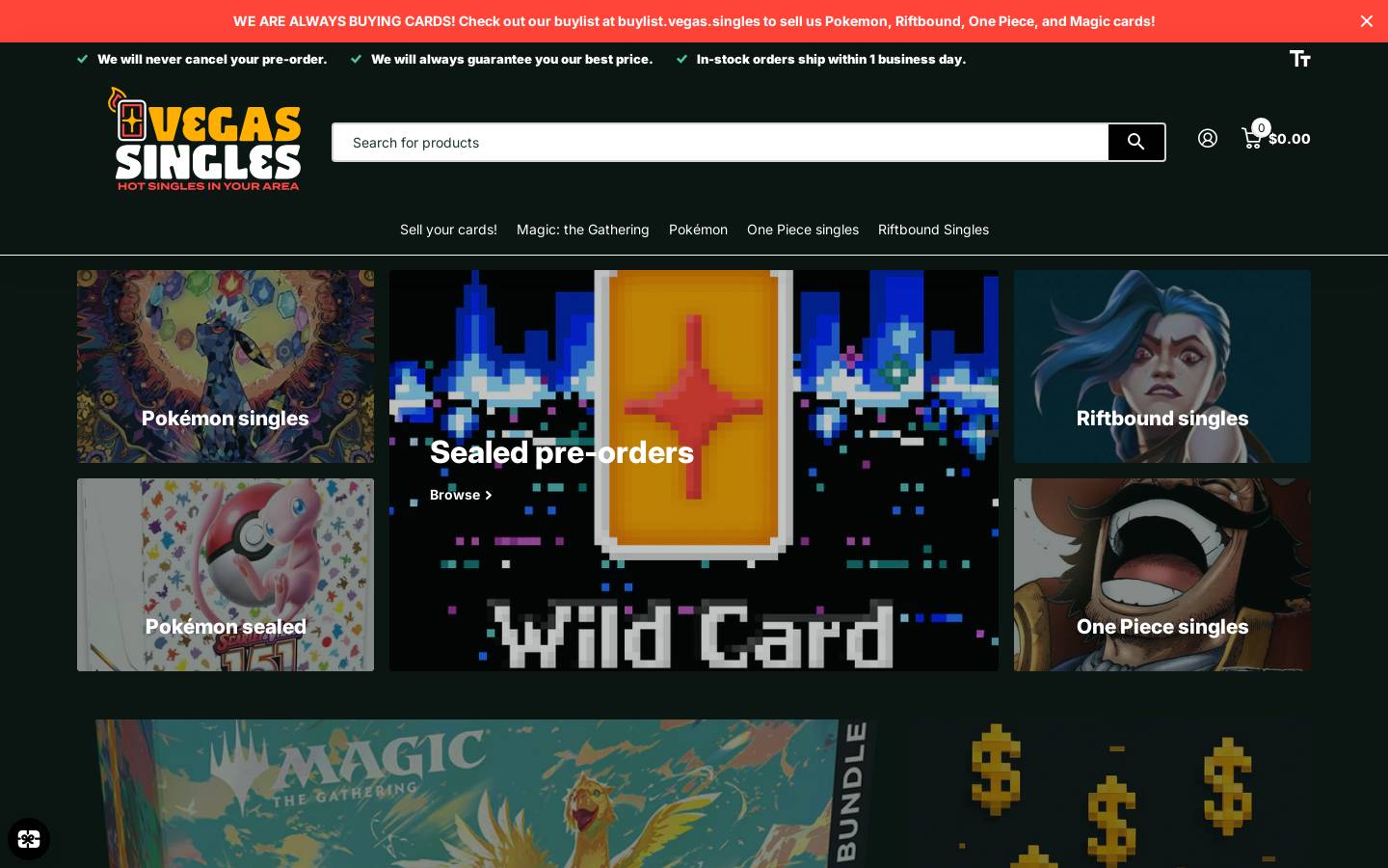 Vegas.com homepage screenshot