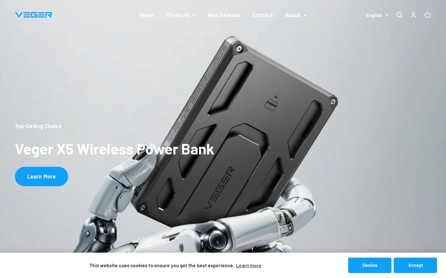 vegerpower.com homepage screenshot