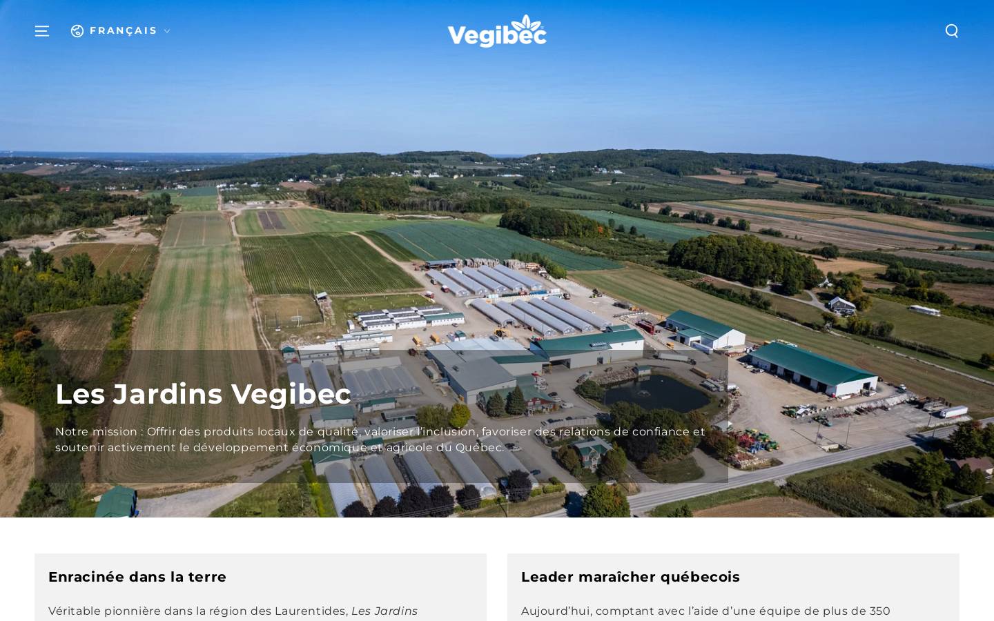 vegibec.ca homepage screenshot