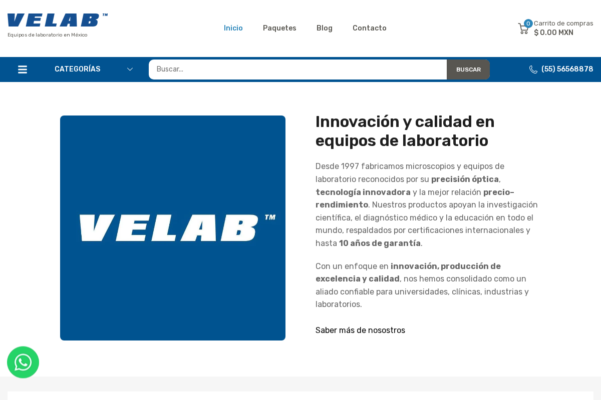 Velab México homepage screenshot