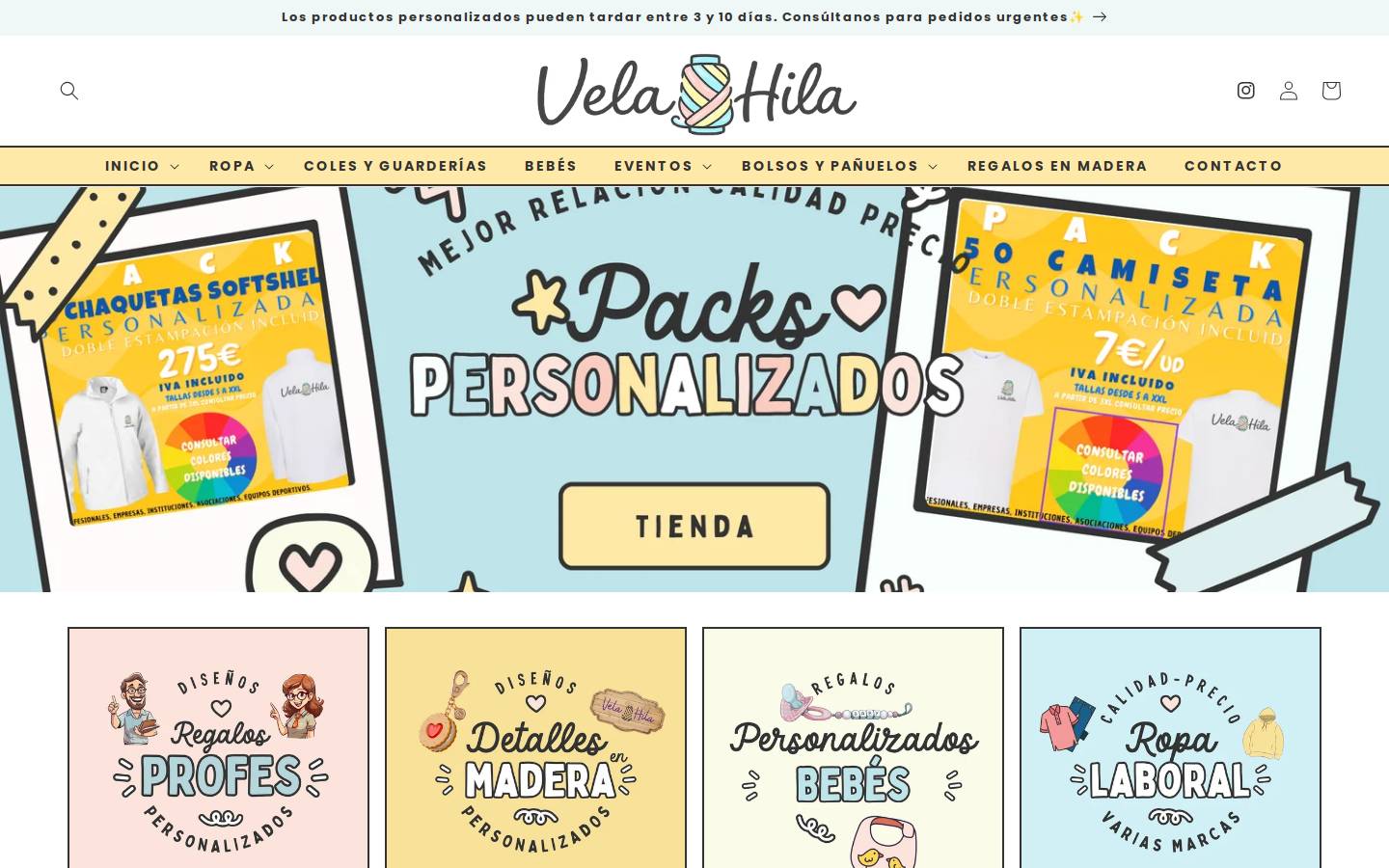 velahila.com homepage screenshot