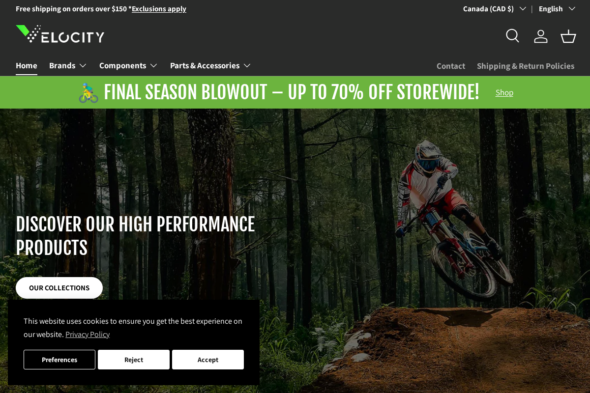 veldist.com homepage screenshot