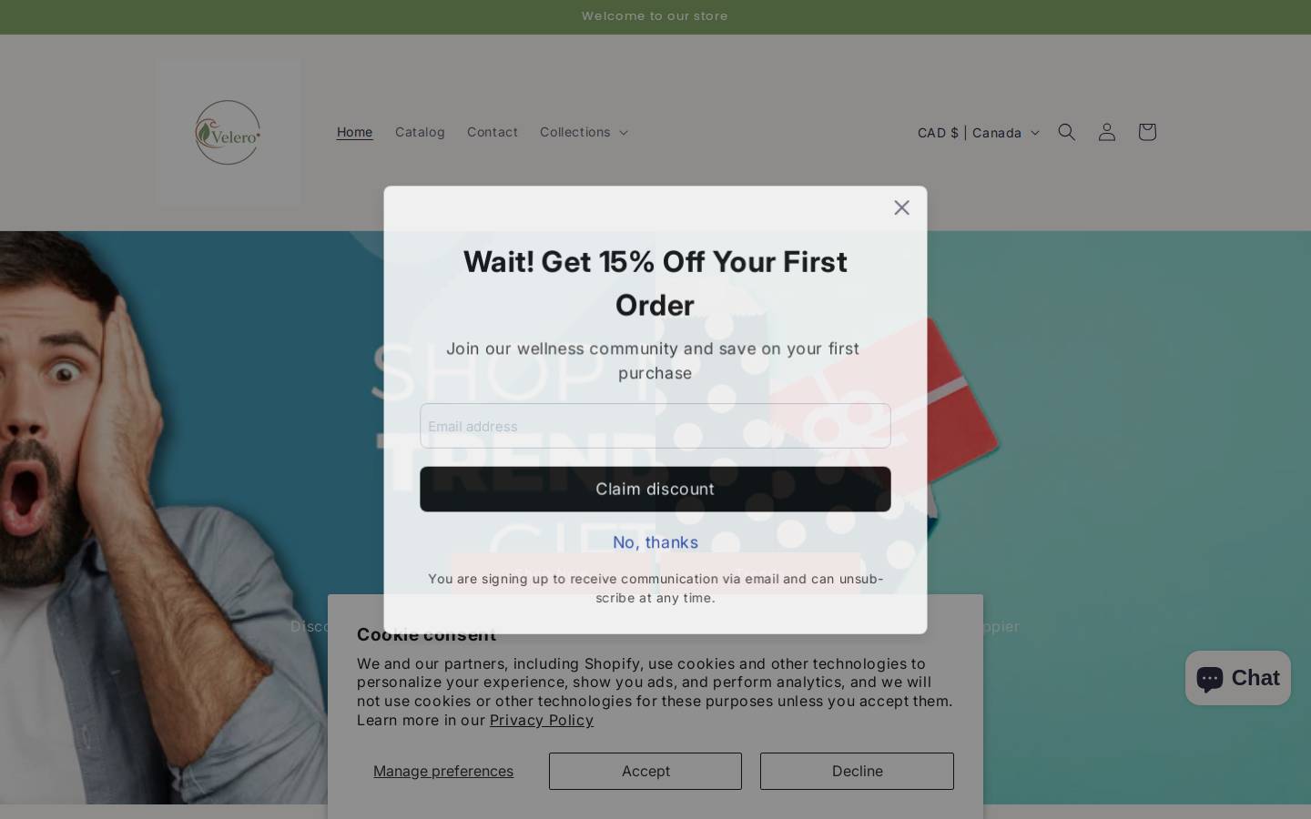 veleroshop.com homepage screenshot