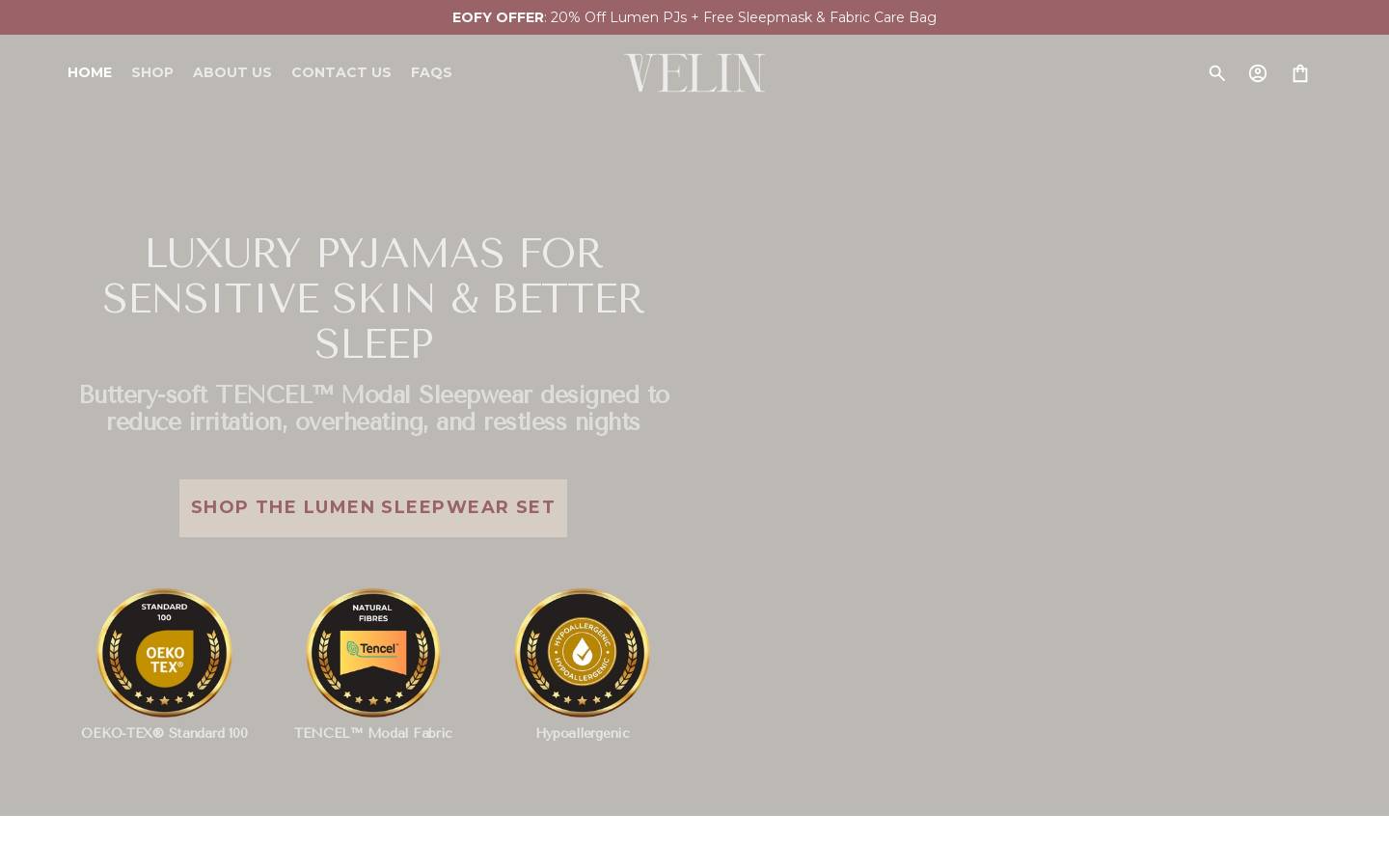 velin.com.au homepage screenshot