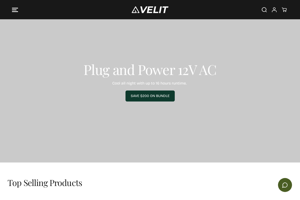 Velitcamping homepage screenshot
