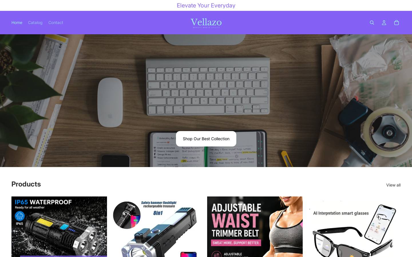 vellazo.com homepage screenshot