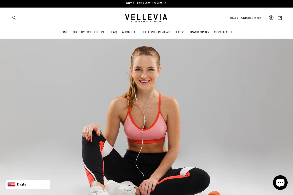 Vellévia homepage screenshot