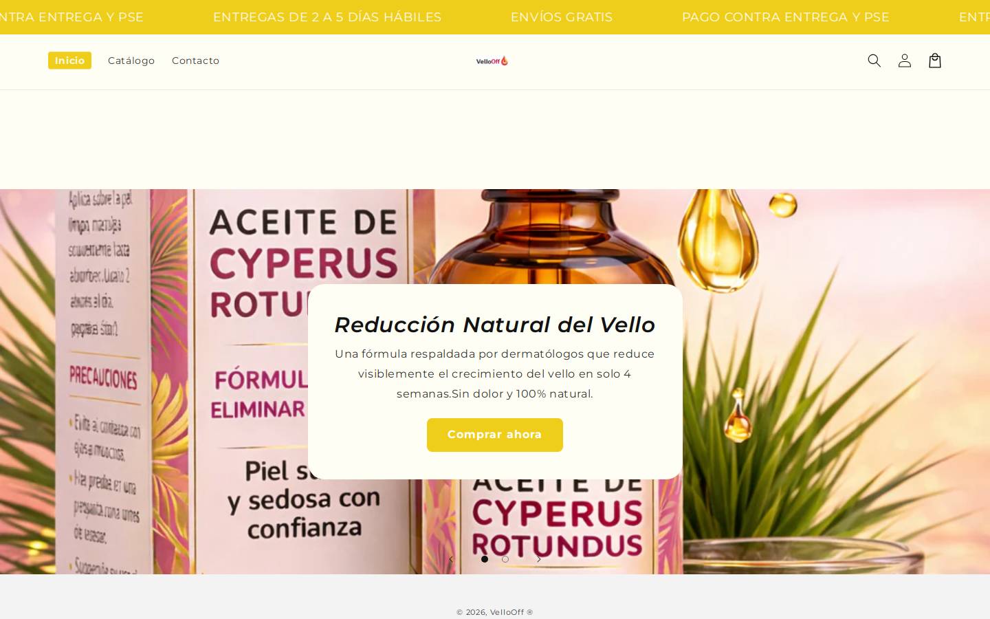 vellooff.com homepage screenshot