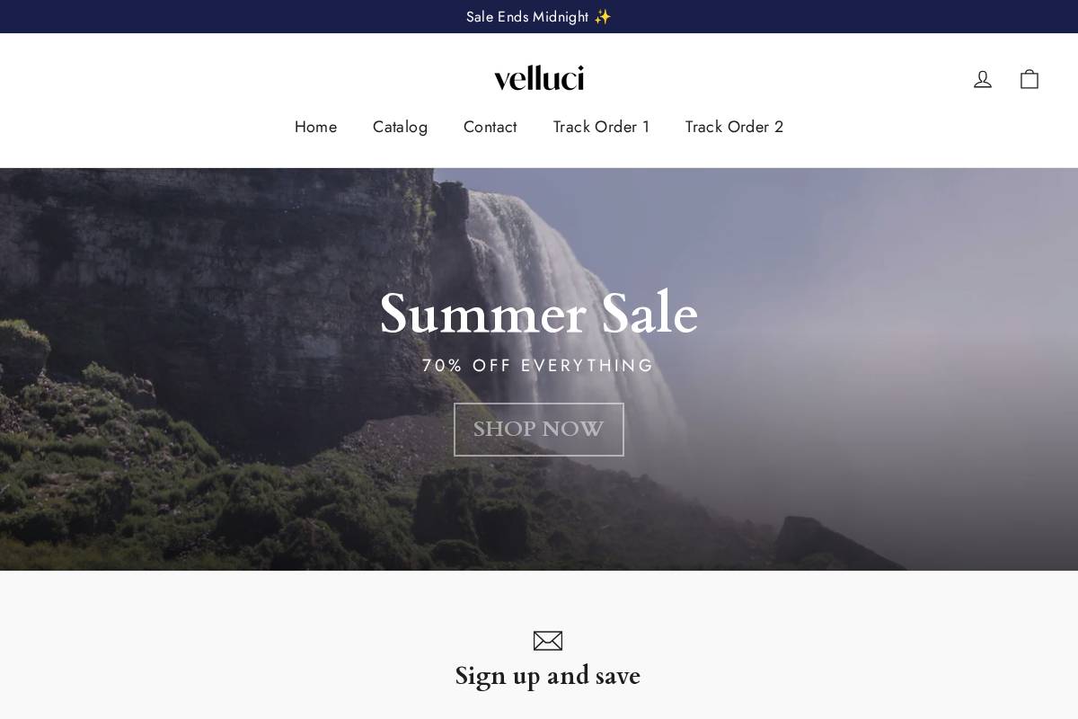 velluci.com homepage screenshot
