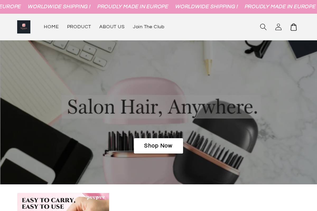 velmora-beauty.com homepage screenshot