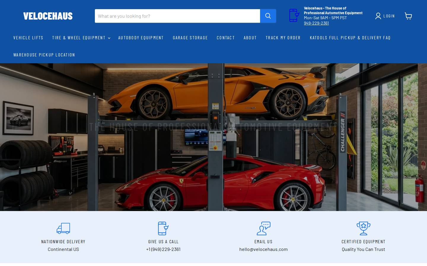 velocehaus.com homepage screenshot
