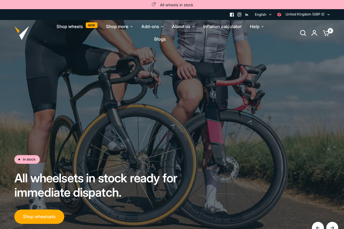 Velocitewheels homepage screenshot