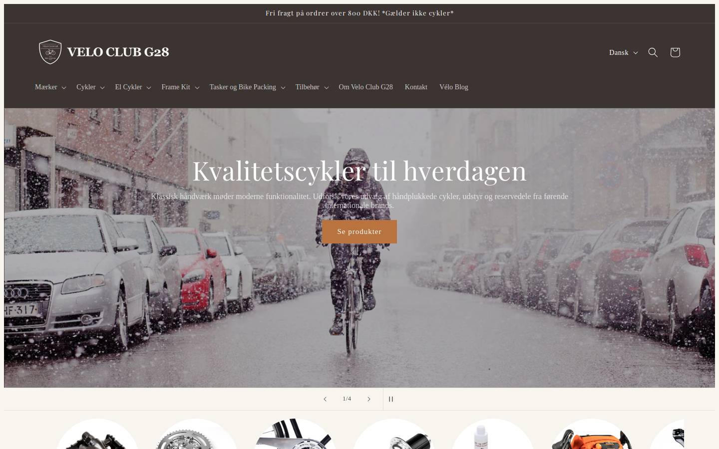 veloclubg28.dk homepage screenshot
