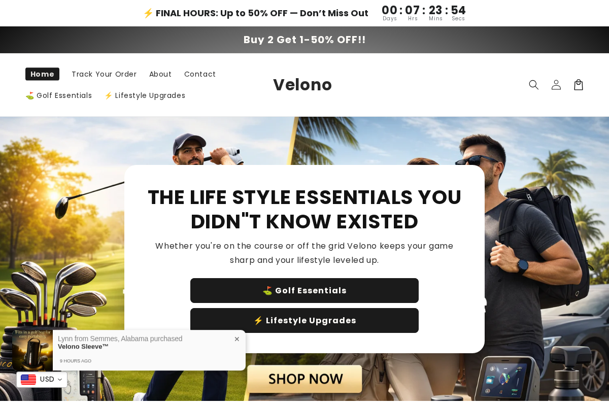 Velono homepage screenshot