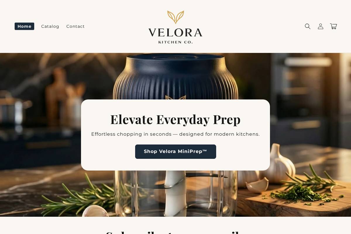 velorakitchenco.com homepage screenshot