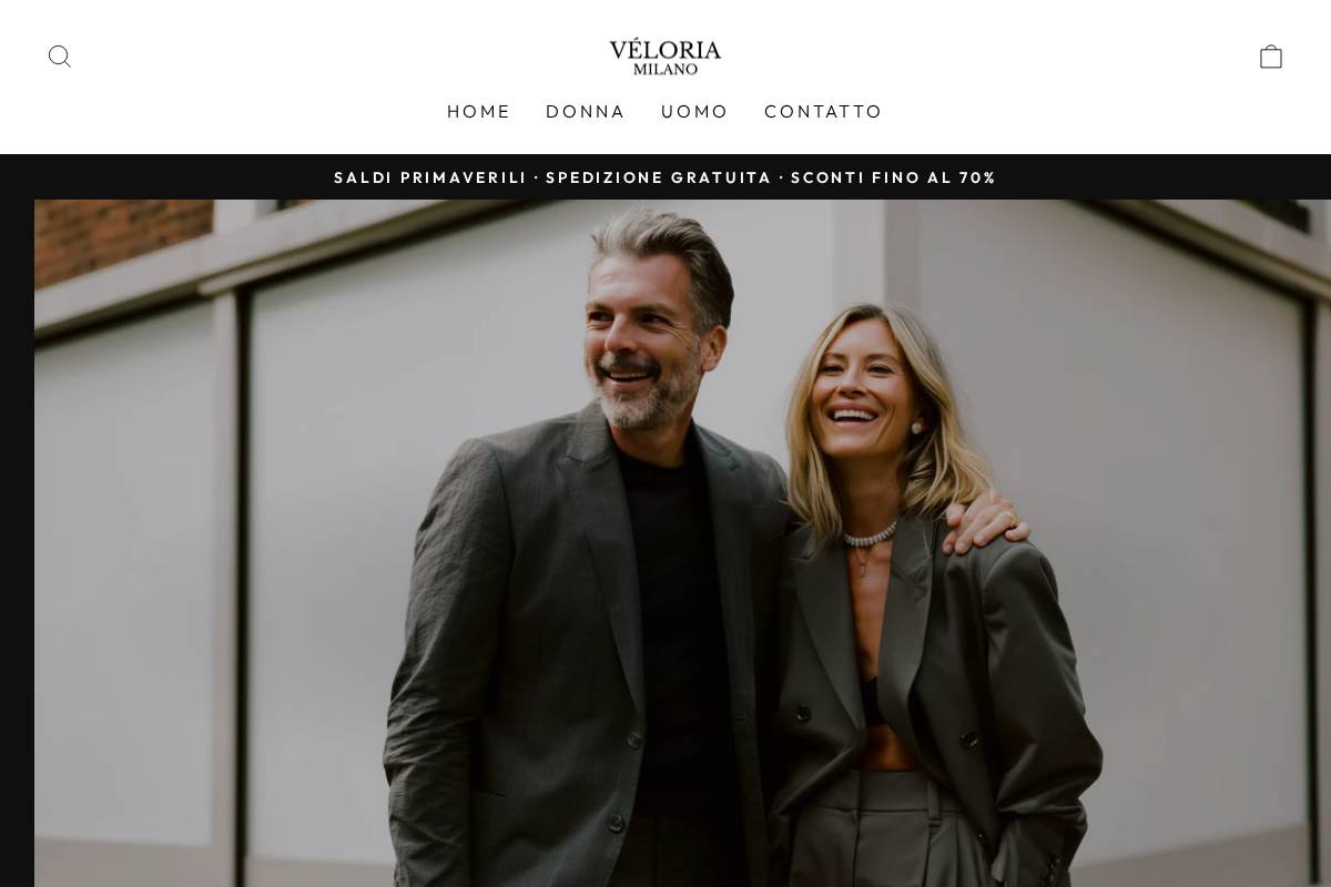 Veloriamilano homepage screenshot
