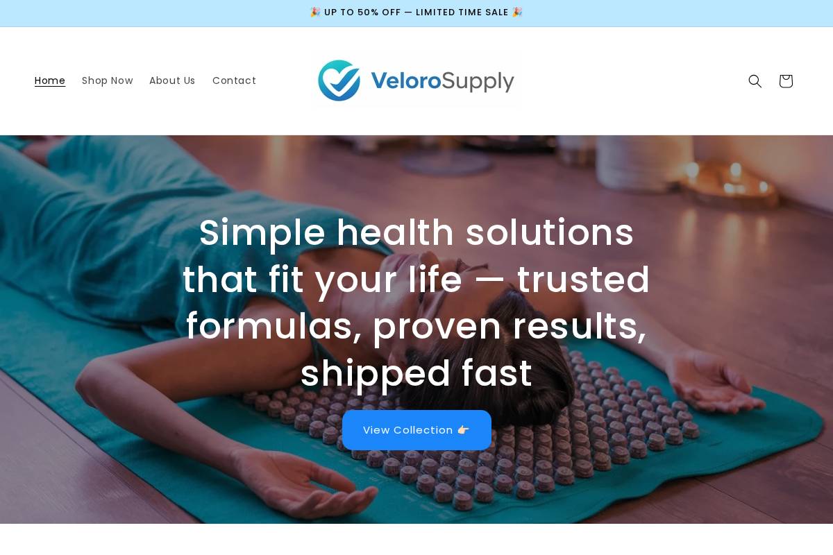 velorosupply.com homepage screenshot
