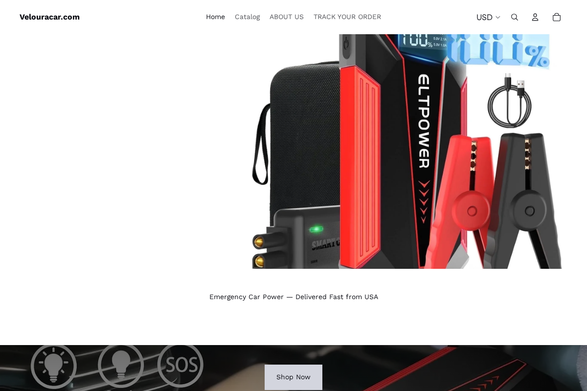 Velouracar.com homepage screenshot