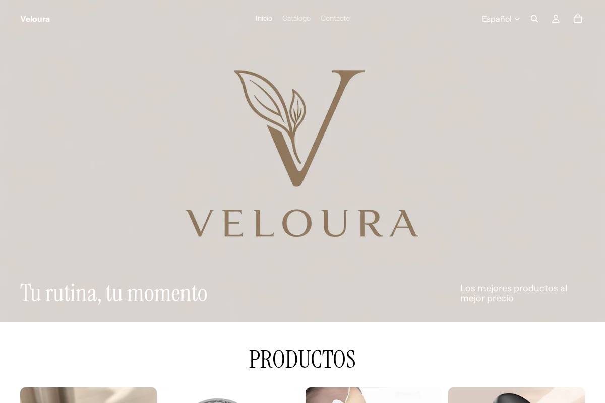 velourasalonbeauty.store homepage screenshot