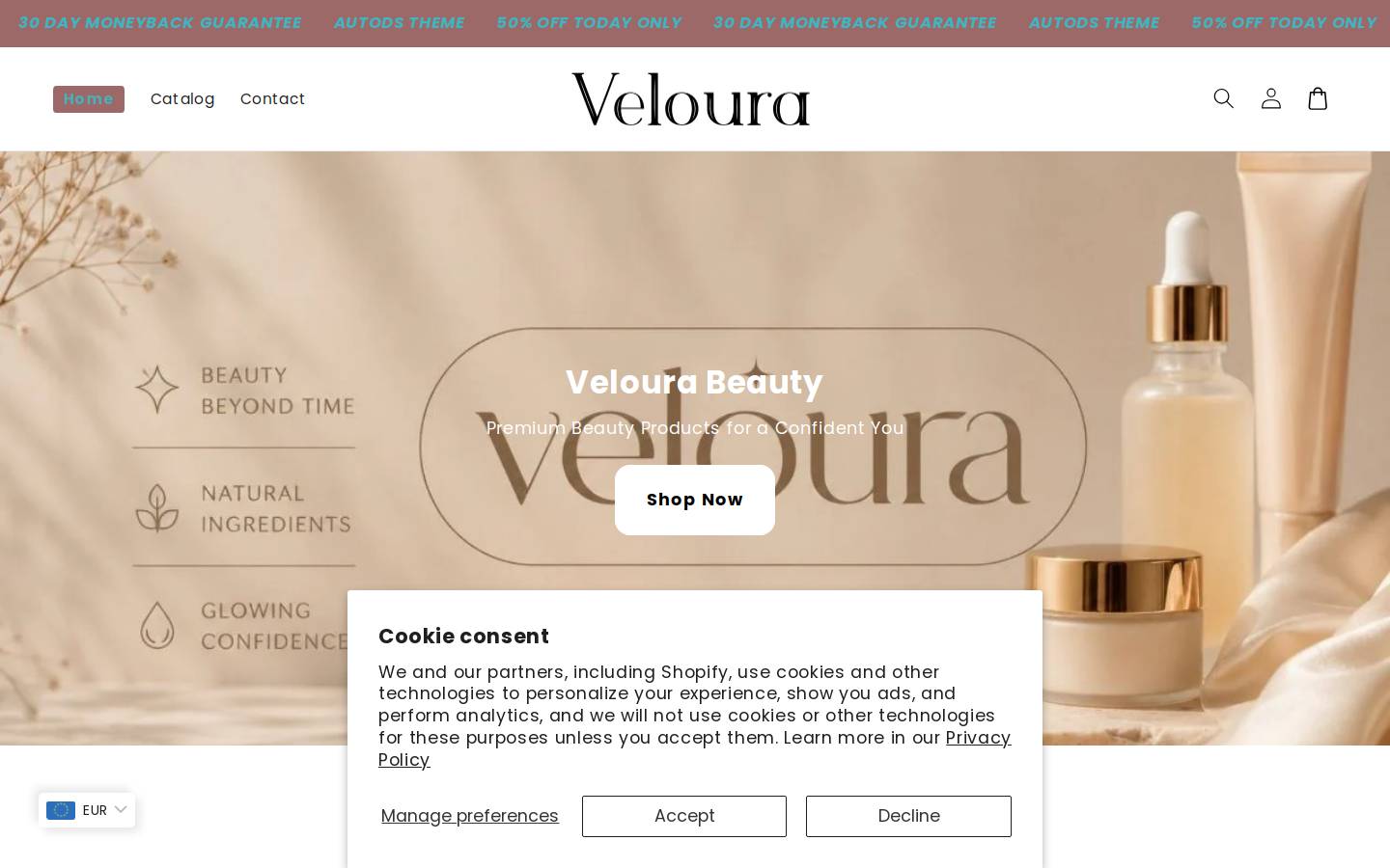 veloursabeauty.shop homepage screenshot