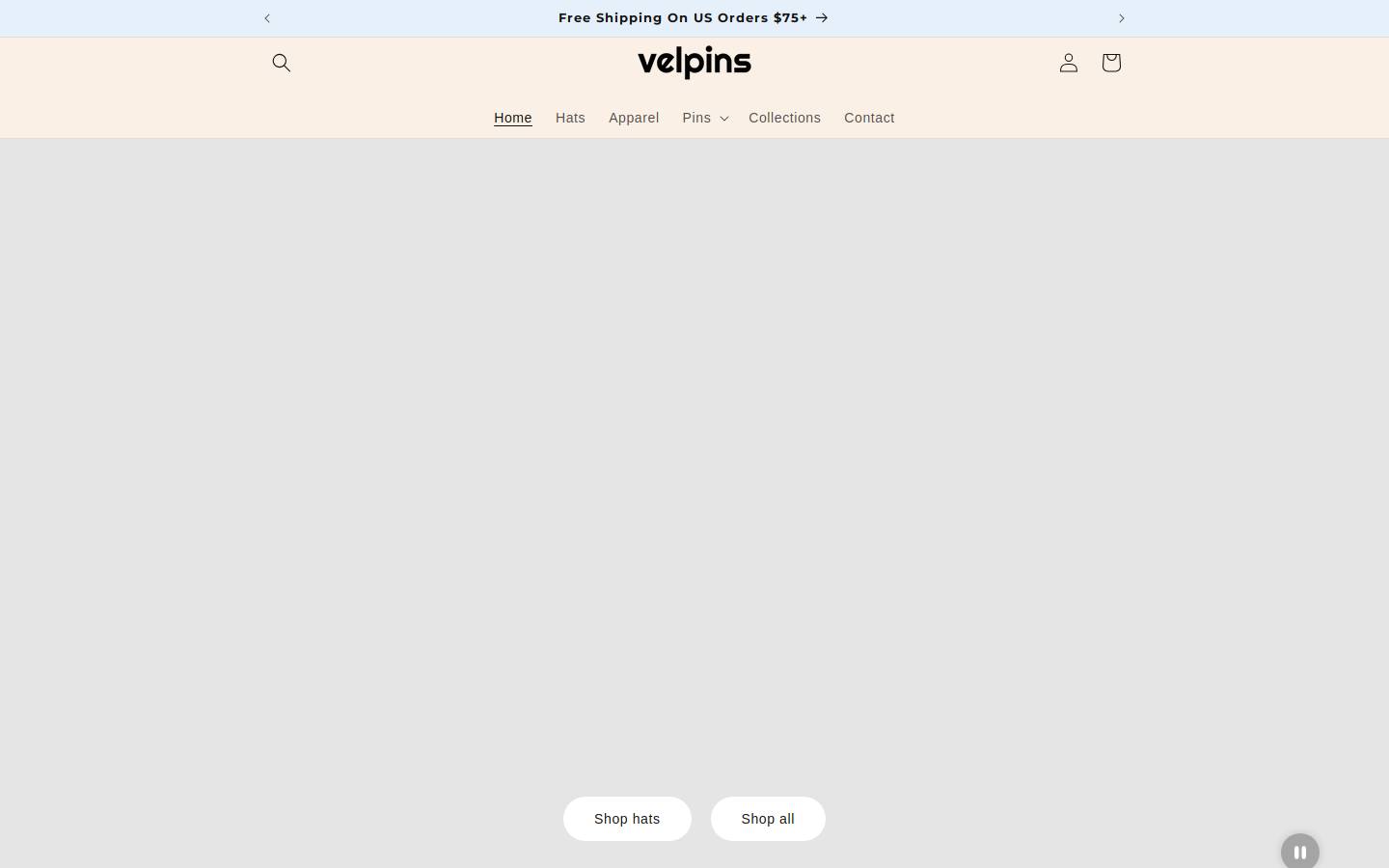 velpins.com homepage screenshot