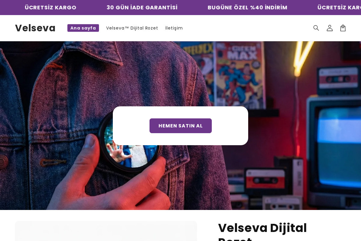 Velseva homepage screenshot