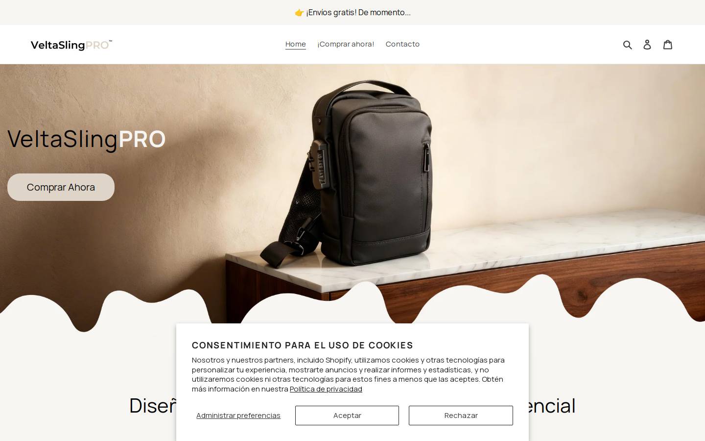 veltaslingpro.com homepage screenshot