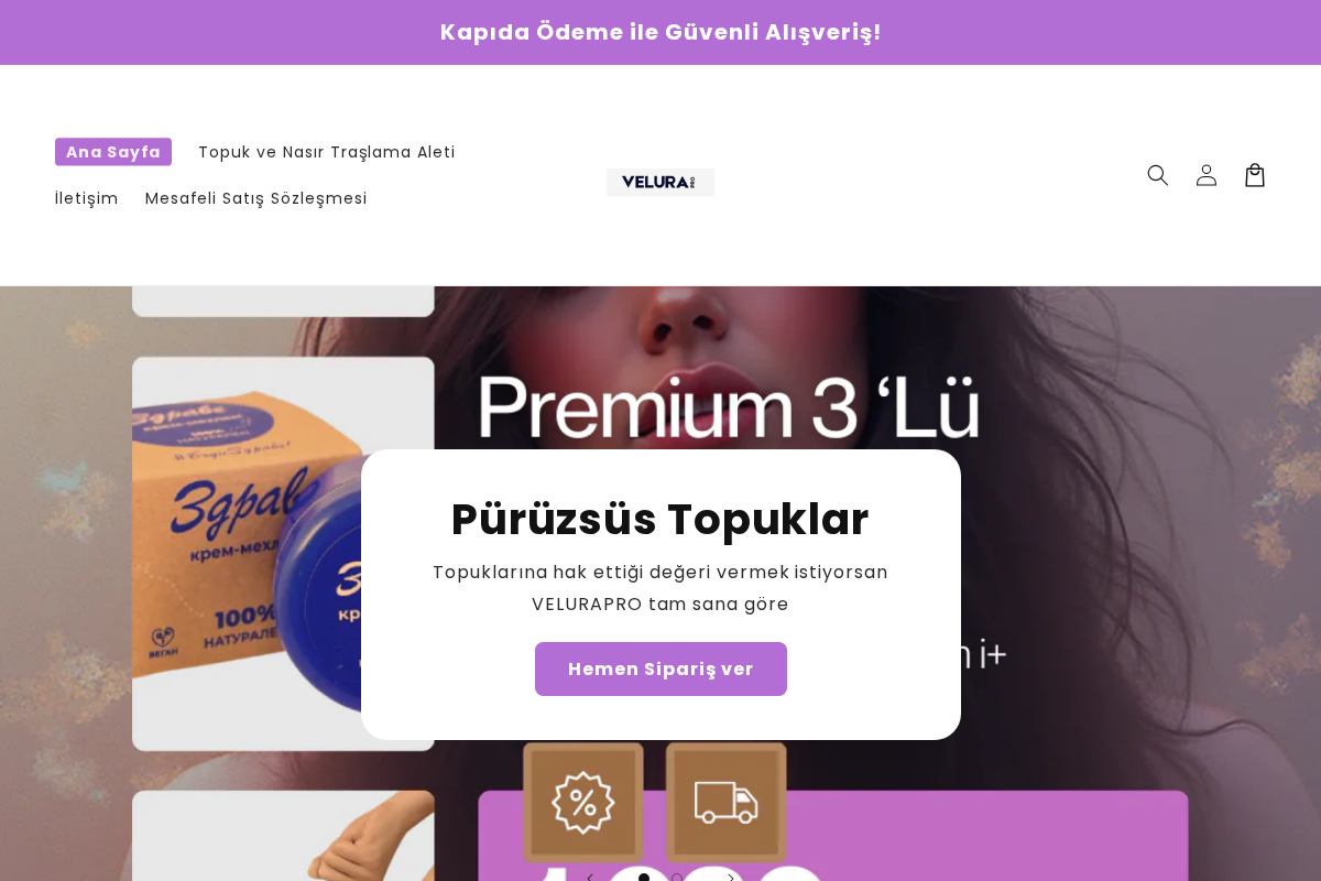 Velurapro homepage screenshot