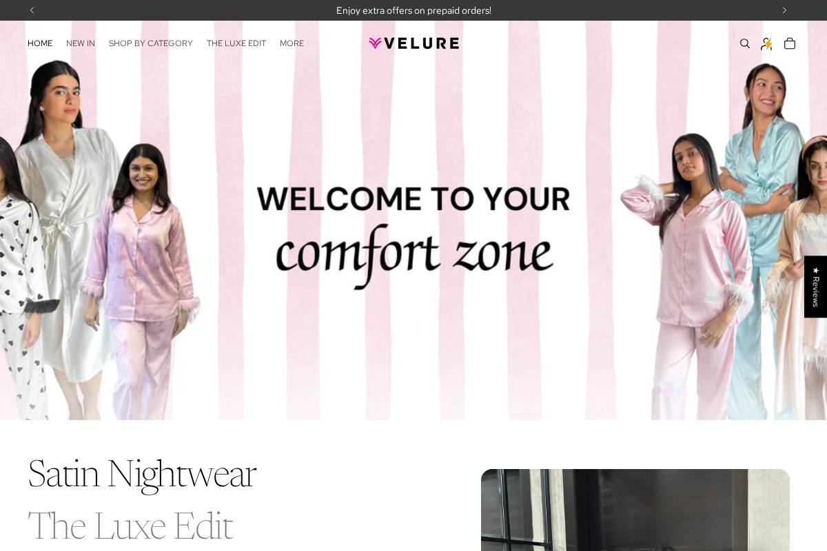 velure.in homepage screenshot