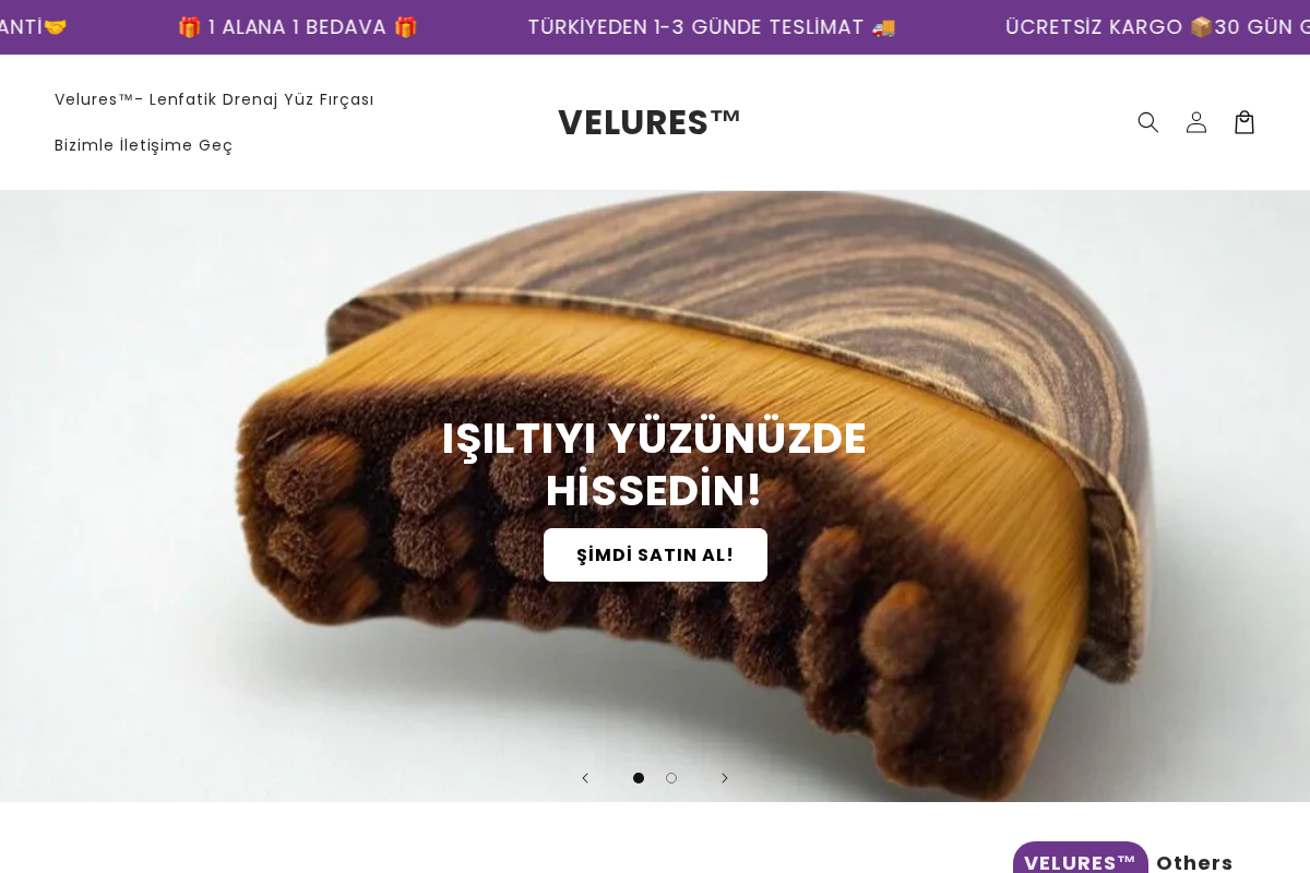 VELURES™ homepage screenshot