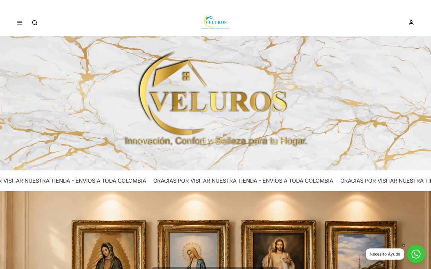 veluros.com homepage screenshot