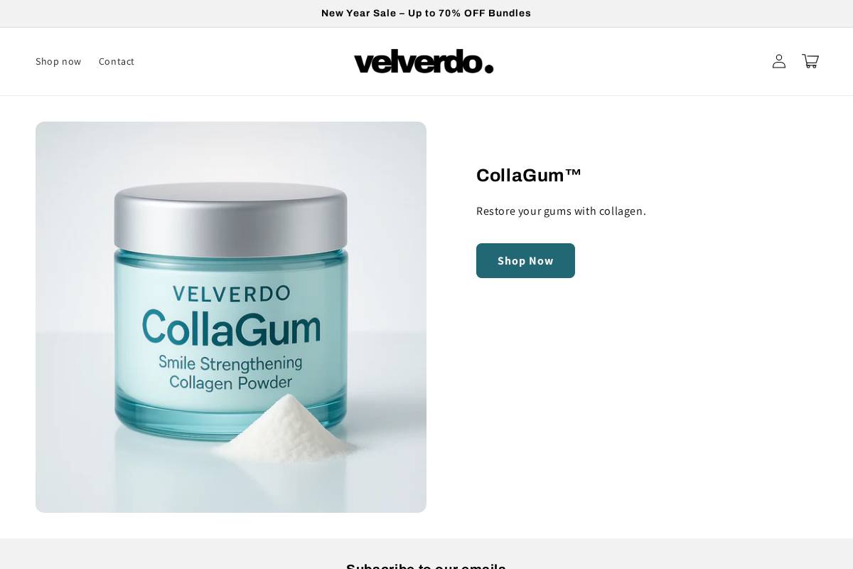 velverdo.com homepage screenshot