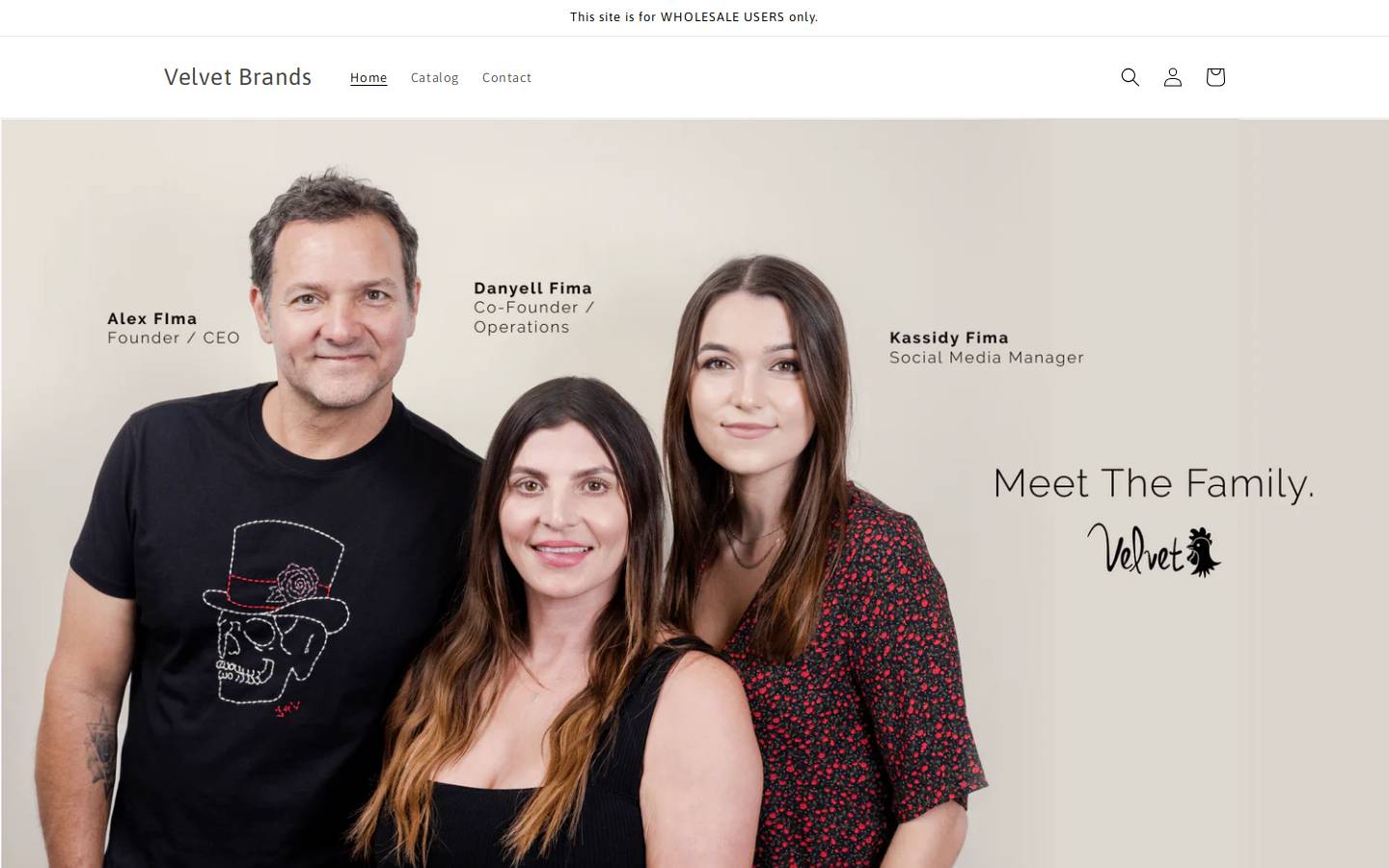 velvet-brands.com homepage screenshot