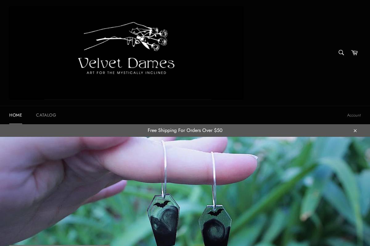 velvetdames.com homepage screenshot