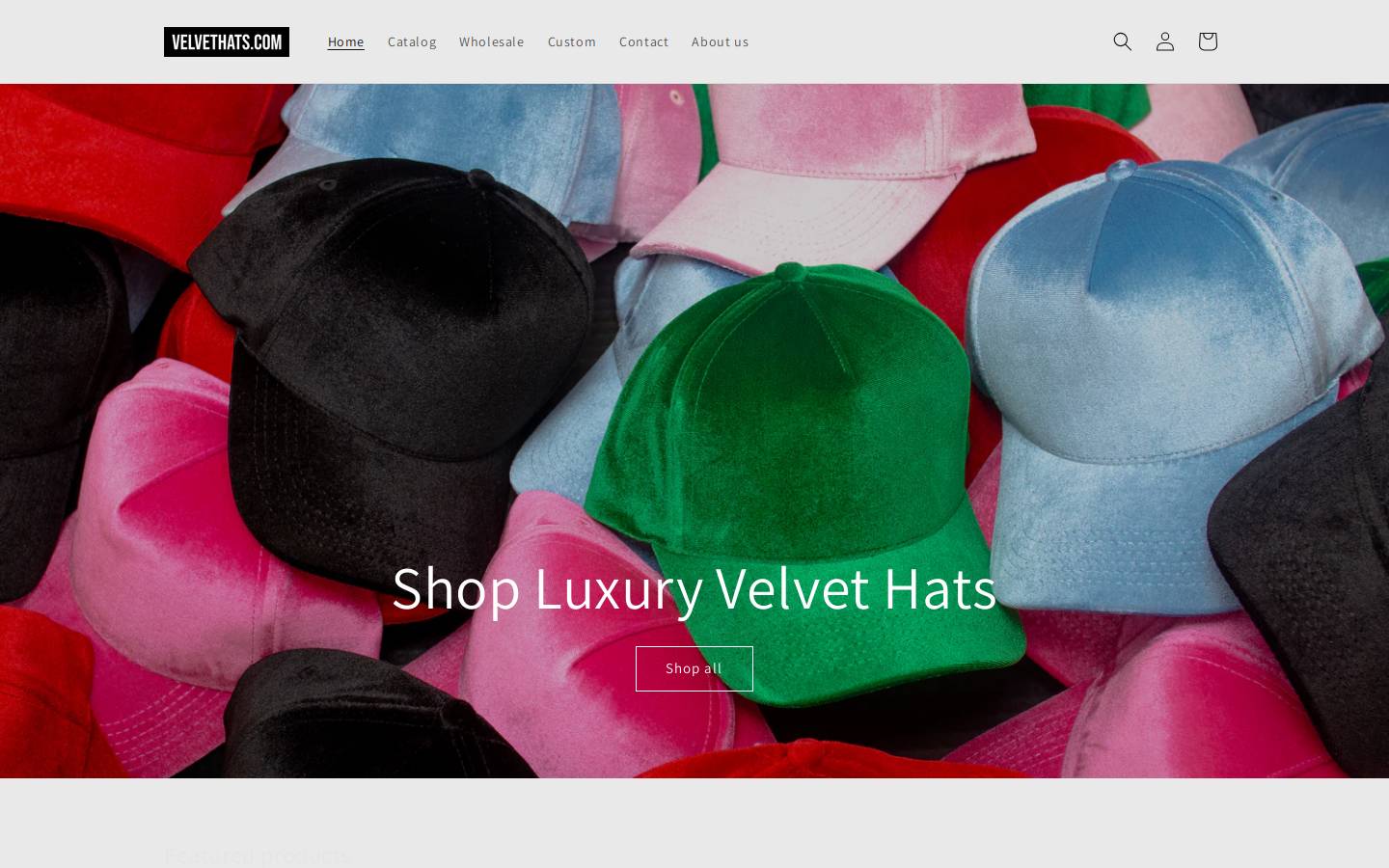 velvethats.com homepage screenshot