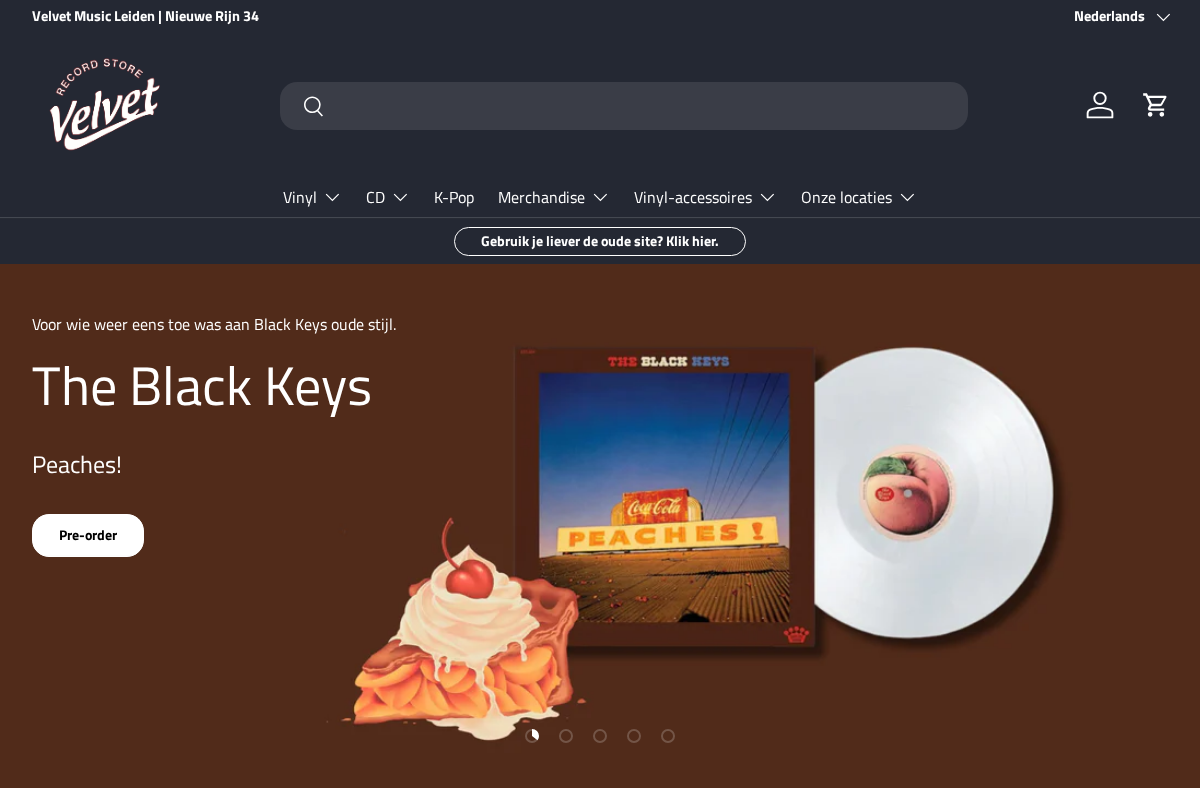 Velvet Music homepage screenshot