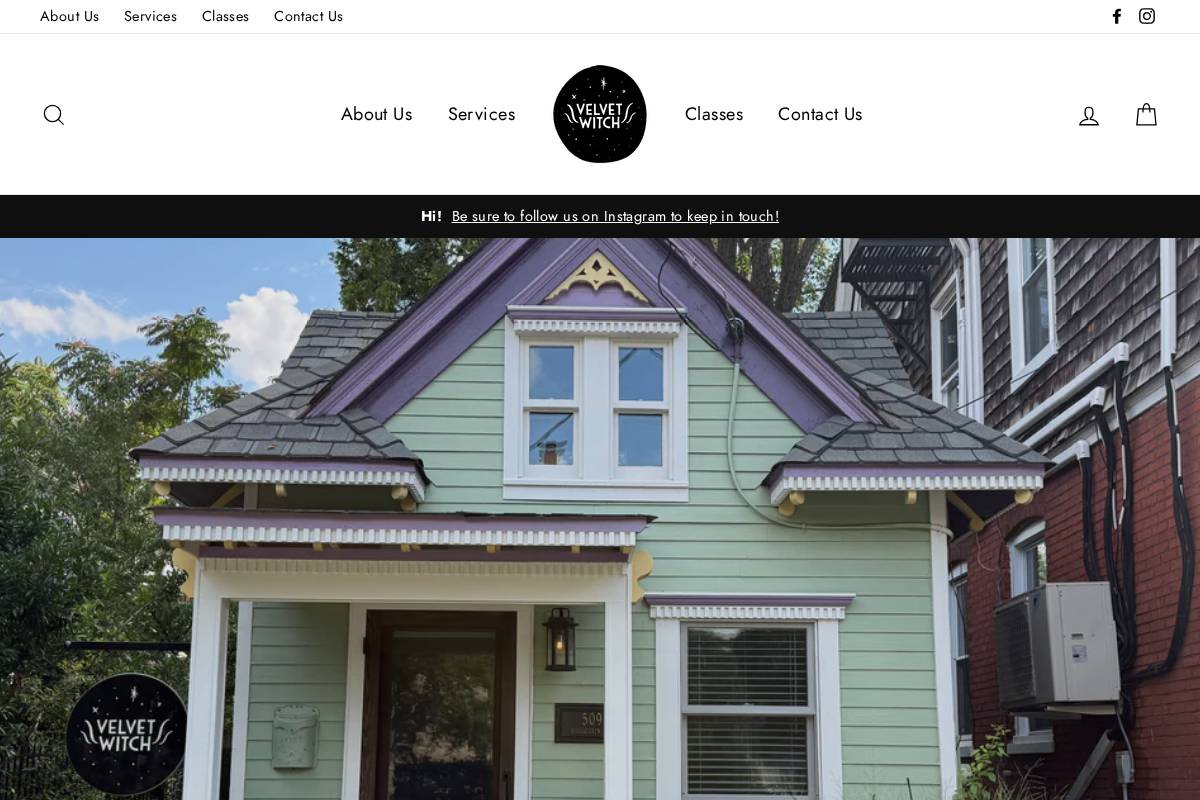 velvetwitch.com homepage screenshot