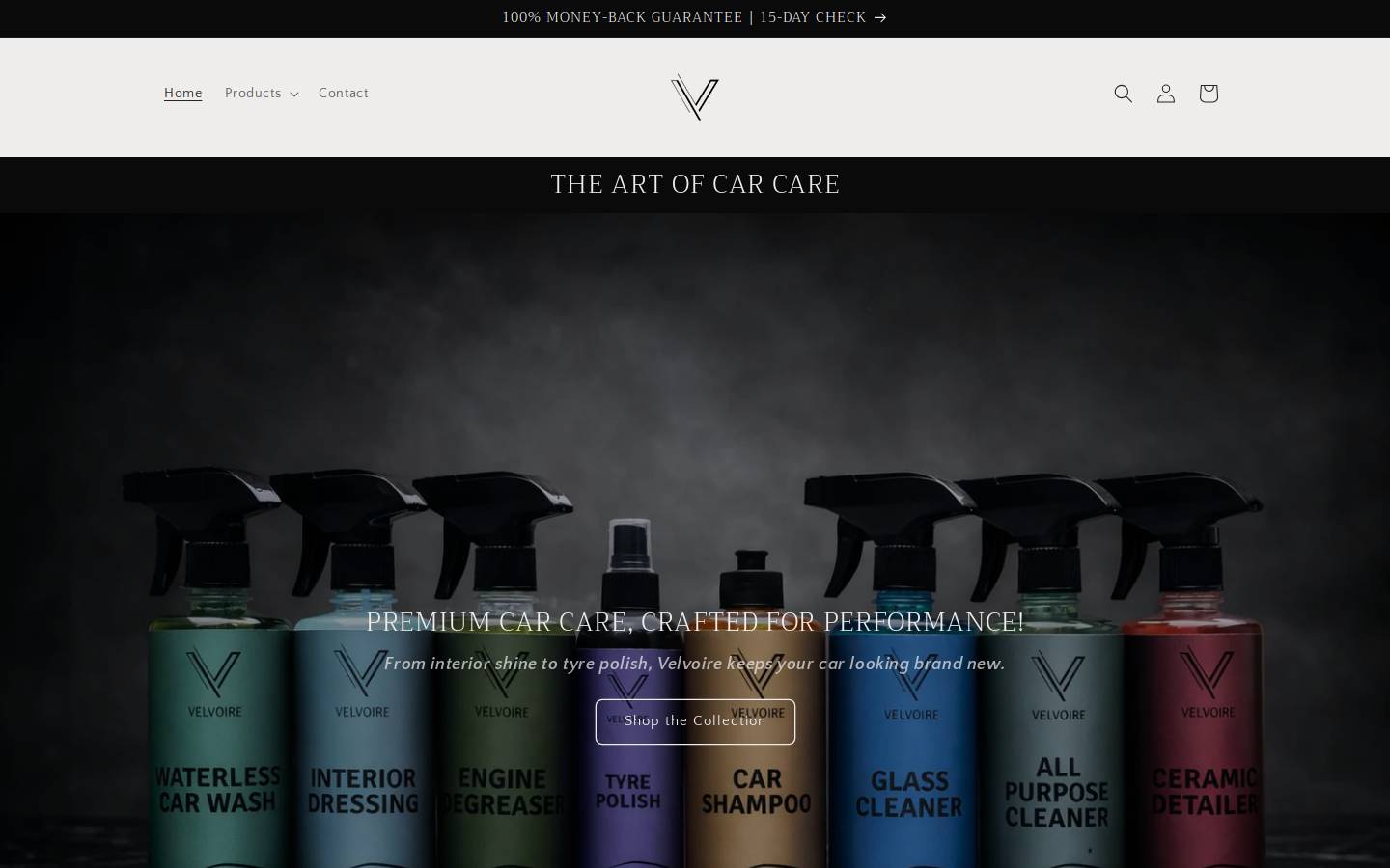 velvoire.com homepage screenshot