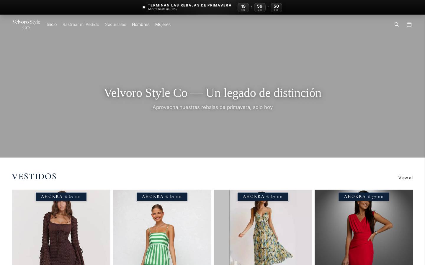 velvoroshop.com homepage screenshot