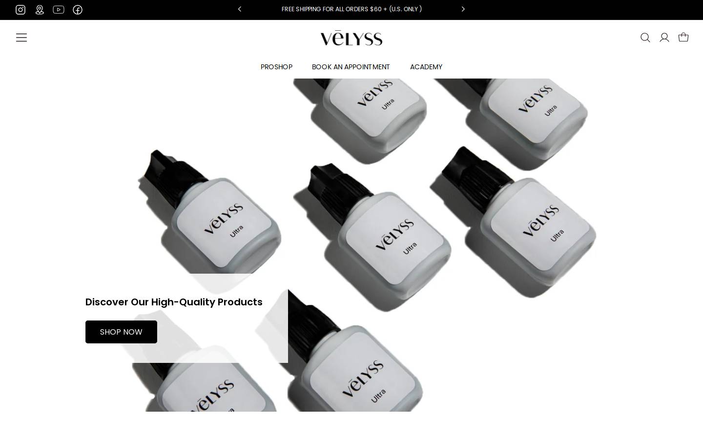 velyss.com homepage screenshot